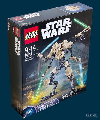 a box with a lego star wars action figure in it