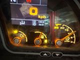 a car dashboard with a digital display on it
