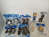 a lot of wires and cords on the table