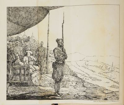 dessin représentant un homme debout devant un groupe de personnes