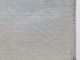 an oil painting of a cat sitting on top of a white surface