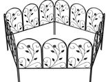 black wrought iron bed frame with floral design and curved headboard