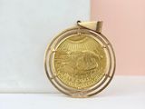 an image of a gold coin on a white surface