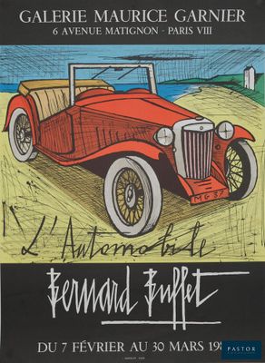 une image représentant un dessin d'une voiture rouge sur fond noir