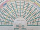 une vieille carte du monde indiquant l'heure de la journée