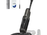 a close up of a vacuum cleaner and a brush on a white background