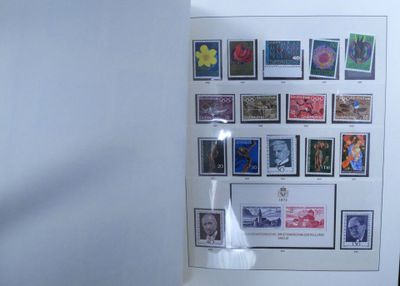 a picture of a picture of a wall with stamps on it