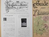 an old book with a picture of a clock on the front and a page with a picture of a clock on the back