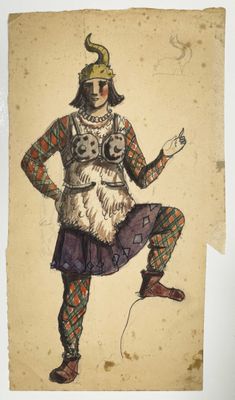 un dessin représentant un homme vêtu d'un costume écossais