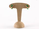 gros plan d'une paire de boucles d'oreilles sur un support