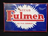 un gros plan sur un panneau bleu et rouge portant l'inscription « fumen »