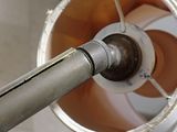 a close up view of the inside of a machine