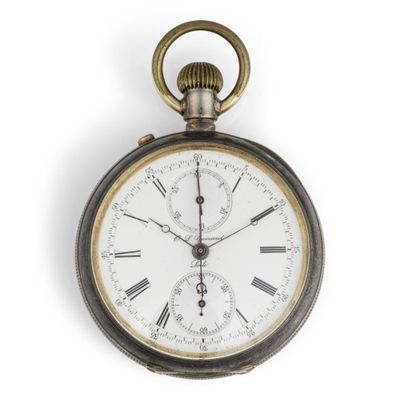 an old pocket watch with roman numerals on a white background