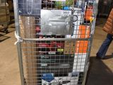 a cart that has a lot of items in it