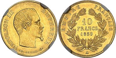 a gold coin with a portrait of a man in profile