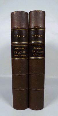 BAUX (Jules). NOBILIAIRE DU DEPARTEMENT DE L'AIN (XVII° ET XVIII° SIEC - Photo 1