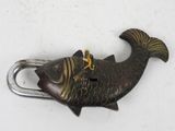 a fish that is attached to a hook on the wall