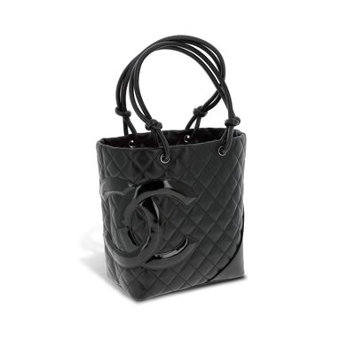 sac cabas Chanel en cuir matelassé noir