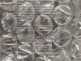a clear plastic bag that has a label on it