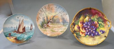 three plates that have different designs on them