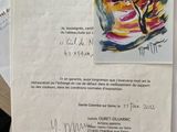 a piece of paper with a drawing of a tree on it