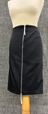 JC DE CASTELBAJAC Paris – Jupe droite en polyester et coton noir,...