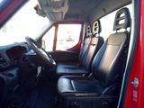 a picture of a red truck with black leather seats