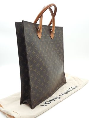 sac fourre-tout en toile et cuir monogramme louis vuitton