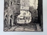a picture of a drawing of a street in a city