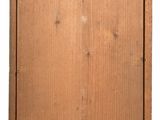 a picture of a wooden box with a sign on it