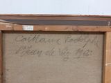a picture of a painting with writing on it in a wooden frame