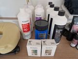 many different types of hair products on the table