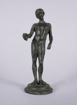 Belle statuette masculine en bronze.