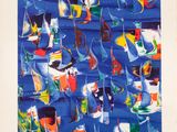 une image représentant un tableau de voiliers flottant sur un plan d'eau