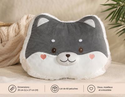un oreiller avec l'image d'un chat dessus