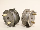 two reels that are sitting next to each other