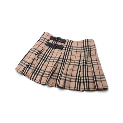 Jupe plissée à carreaux Burberry avec ceinture