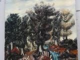 tableau représentant un homme et une femme dans un jardin
