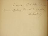 an old book with writing on it with a picture of a cat