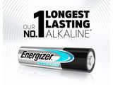 a close up of a battery on a white background with the words 1 longest lasting no alkaliine
