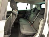 the interior of a white truck with black seats and a black seat belt