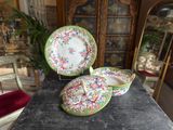 two plates that are sitting on a table