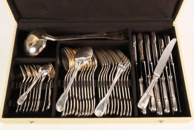 a lot of silverware in a box on the table