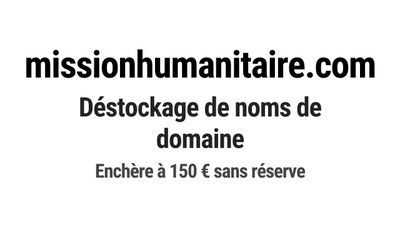 Nom de domaine missionhumanitaire.