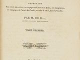 an old book with a black and white image of the title of a book