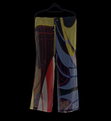 a picture of a pair of pants hanging on a hanger