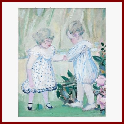 MARVAL Jacqueline 1866-1932 : Deux enfants.