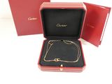 cartier 18k yellow gold diamond necklace and bracelet set