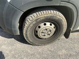 a close up of a tire on a truck