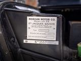 a sign on the back of a car that says morgan motor co